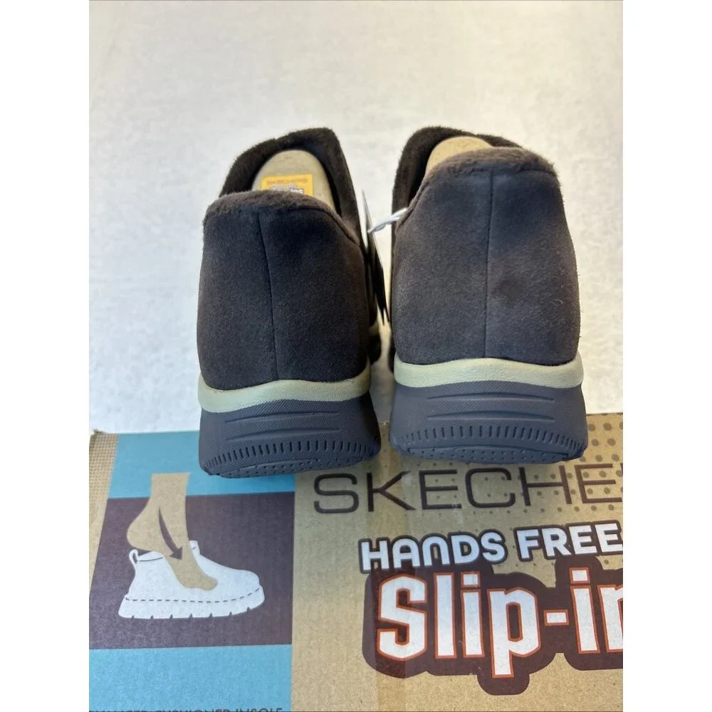 SKECHERS Modern Hour Suede Hands Free Slip-Ins Chocolate Women SZ 9 NEW - Picture 6 of 10